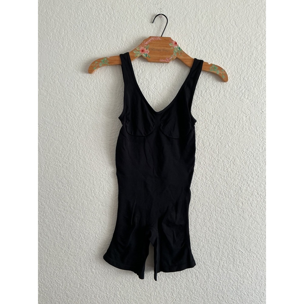 Mid Thigh Sculpting Bodysuit XL/XXL Black‎ V-Neck Seamless Shapewear